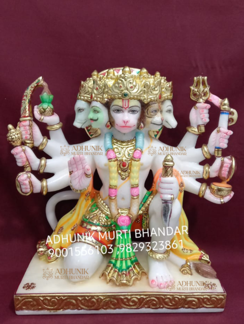 marble panchmukhi hanuman ji